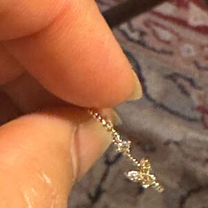And Now This gold tone butterfly adjustable toe ring